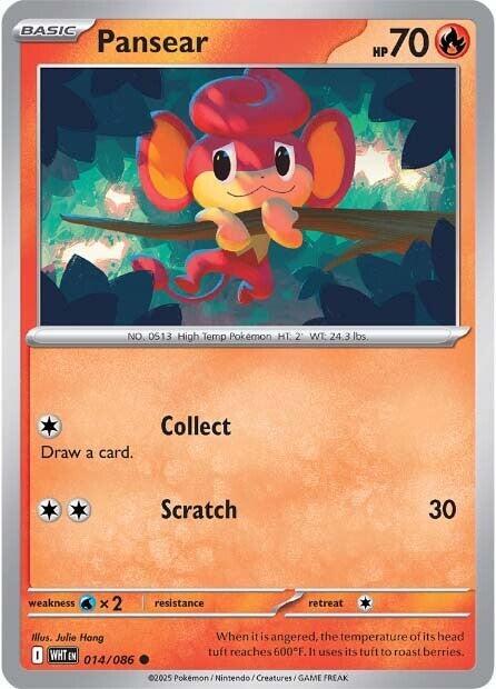 Pansear (Poke Ball Pattern) (14/086) - SV White Flare Holofoil