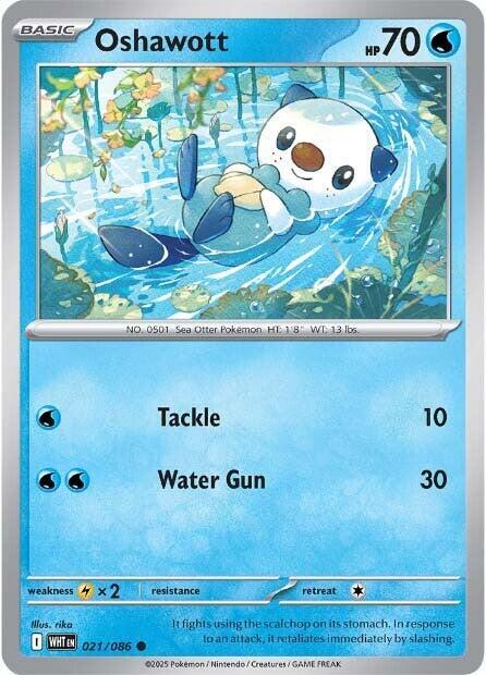 Oshawott (Poke Ball Pattern) (21/086) - SV White Flare Holofoil