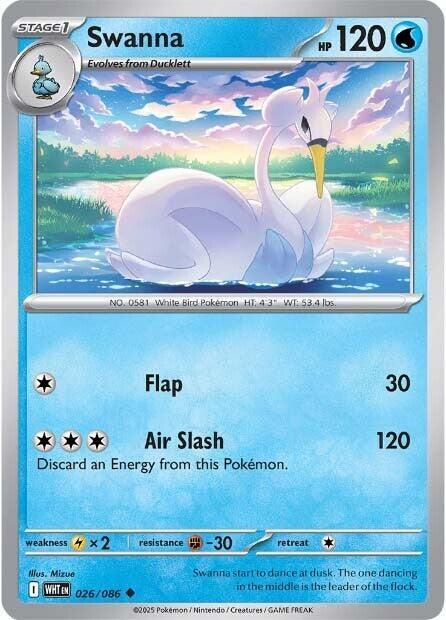 Swanna (Master Ball Pattern) (26/086) - SV White Flare Holofoil