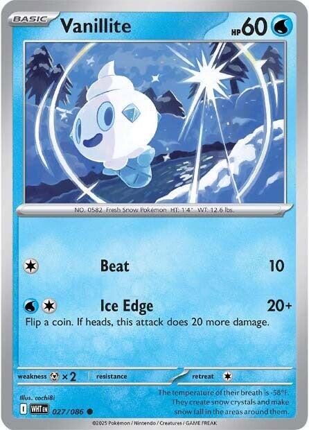 Vanillite (Master Ball Pattern) (27/086) - SV White Flare Holofoil