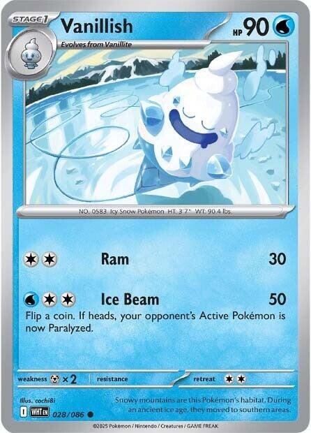 Vanillish (Master Ball Pattern) (28/086) - SV White Flare Holofoil