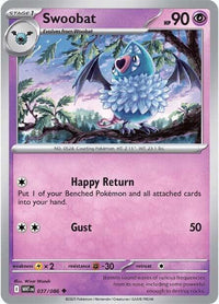 Swoobat (Master Ball Pattern) (37/086) - SV White Flare Holofoil