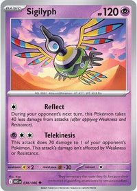Sigilyph (Master Ball Pattern) (38/086) - SV White Flare Holofoil