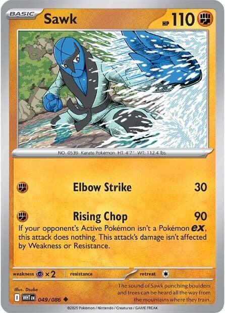 Sawk (Poke Ball Pattern) (49/086) - SV White Flare Holofoil