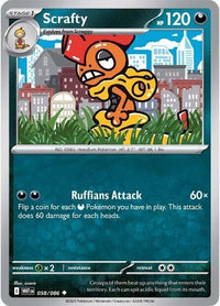 Scrafty (Master Ball Pattern) (58/086) - SV White Flare Holofoil