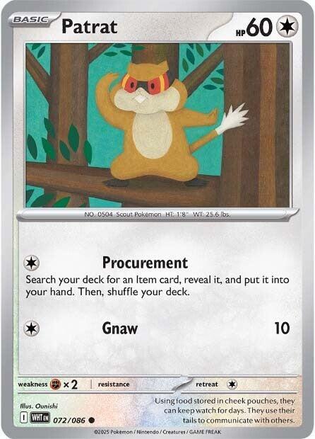 Patrat (Master Ball Pattern) (72/086) - SV White Flare Holofoil