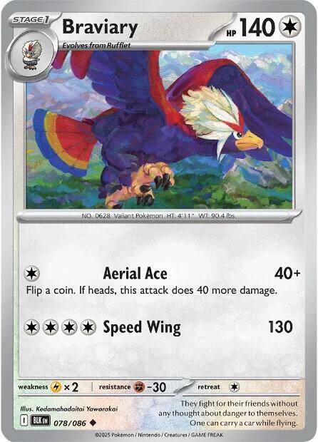 Braviary (Master Ball Pattern) (77/086) - SV Black Bolt Holofoil