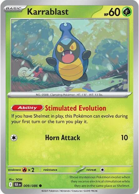 Karrablast (Master Ball Pattern) (9/086) - SV Black Bolt Holofoil