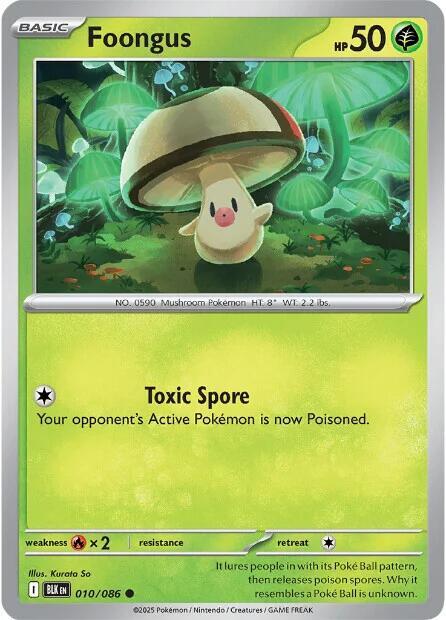 Foongus (Poke Ball Pattern) (10/086) - SV Black Bolt Holofoil