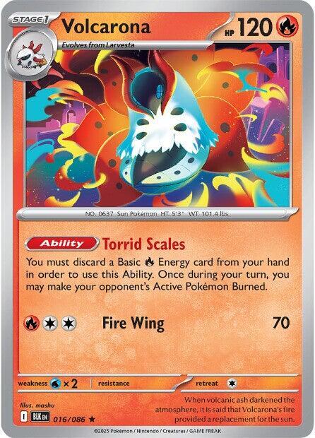 Volcarona (Master Ball Pattern) (16/086) - SV Black Bolt Holofoil