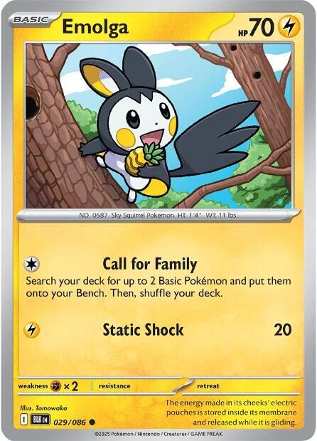Emolga (Master Ball Pattern) (29/086) - SV Black Bolt Holofoil