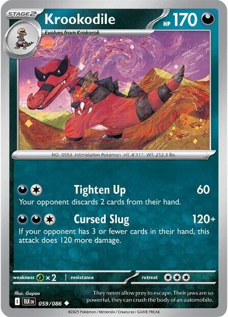 Krookodile (Master Ball Pattern) (59/086) - SV Black Bolt Holofoil