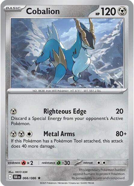 Cobalion (Master Ball Pattern) (66/086) - SV Black Bolt Holofoil