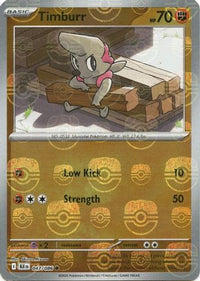 Timburr (Master Ball Pattern) (47) - SV Black Bolt Holofoil