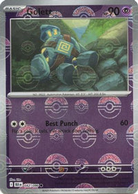 Golett (Poke Ball Pattern) (42) - SV Black Bolt Holofoil
