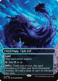 Creeping Tar Pit (0009) (Borderless) (EOS-009) - Edge of Eternities: Stellar Sights Foil
