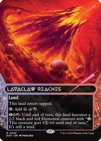 Lavaclaw Reaches (0022) (Borderless) (EOS-022) - Edge of Eternities: Stellar Sights Foil