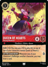 Queen of Hearts - Sensing Weakness (120/204) - Fabled Cold Foil