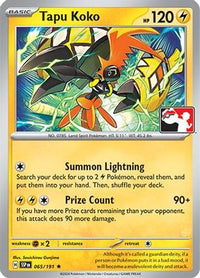 Tapu Koko (65) - Prize Pack Series Cards