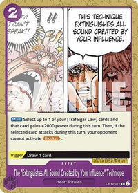The "Extinguishes All Sound Created by Your Influence" Technique (OP12-077) - Legacy of the Master Release Event Cards