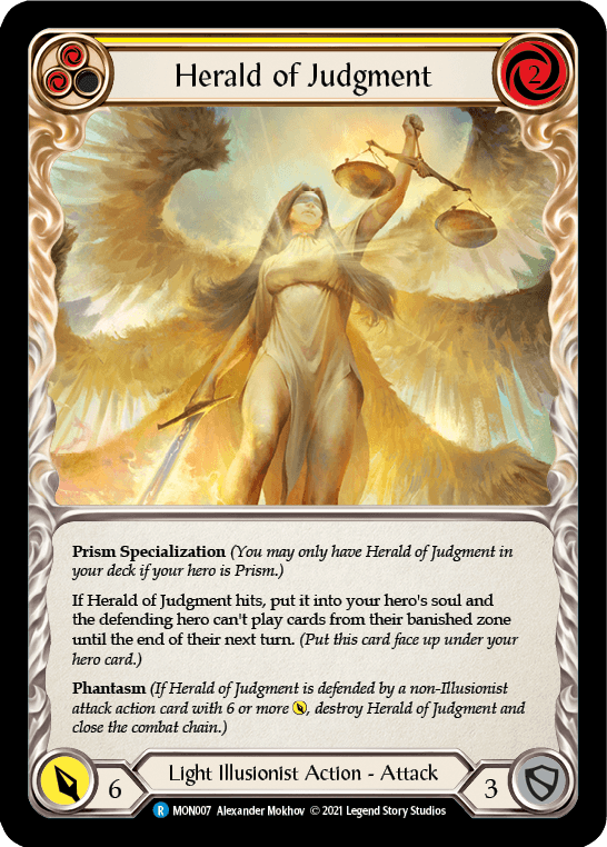 Herald of Judgment [MON007-RF] (Monarch) 1st Edition Rainbow Foil - POKÉ JEUX