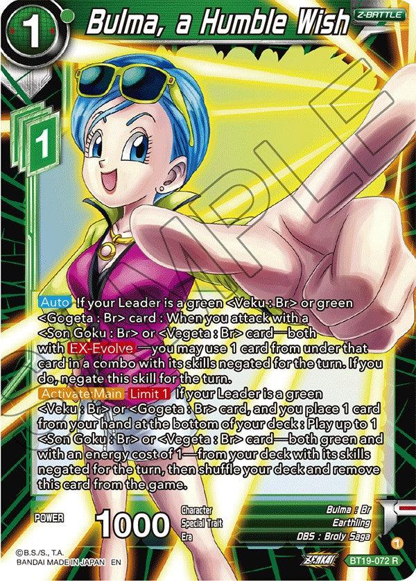 Bulma, a Humble Wish (BT19-072) [Fighter's Ambition] - POKÉ JEUX