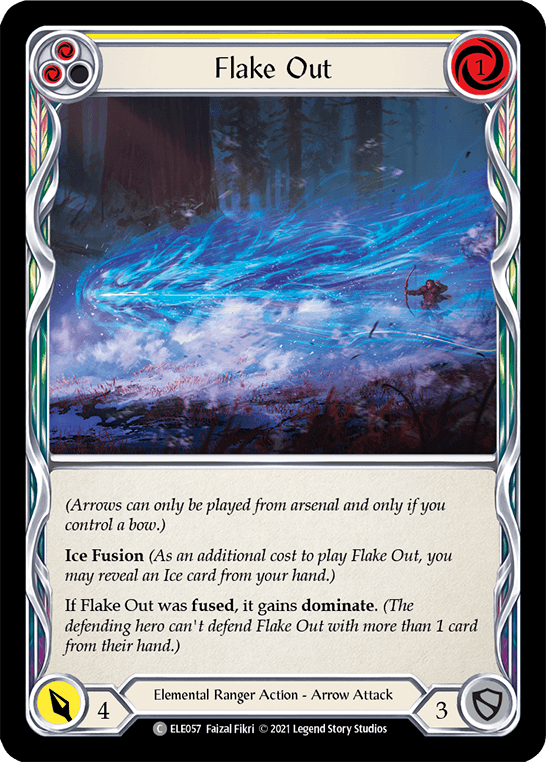 Flake Out (Yellow) [ELE057] (Tales of Aria) 1st Edition Rainbow Foil - POKÉ JEUX