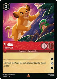 Simba - Scrappy Cub (105/204) - Fabled Cold Foil