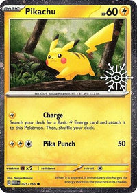 Pikachu (Holiday Calendar) (25/165)  - Miscellaneous Cards & Products Holofoil