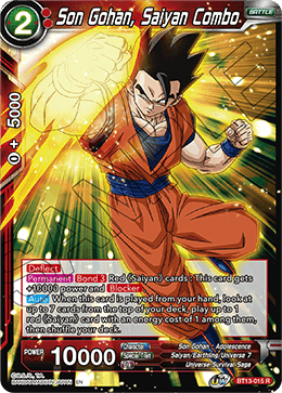 Son Gohan, Saiyan Combo (Rare) (BT13-015) [Supreme Rivalry] - POKÉ JEUX