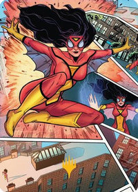 Spider-Woman, Stunning Savior Art Card (Gold-Stamped Planeswalker Symbol) (AASPM-051) - Art Series: Marvel's Spider-Man