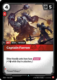 Captain Farron (015/298) - Origins