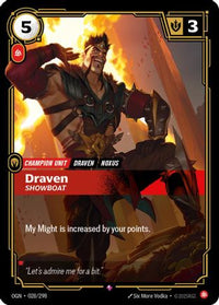 Draven - Showboat (028/298) - Origins Foil