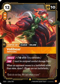Volibear - Imposing (Alternate Art) (158a/298) - Origins Foil
