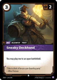 Sneaky Deckhand (176/298) - Origins Foil