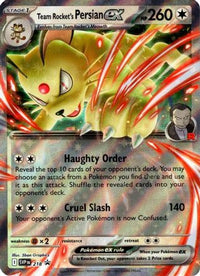 Team Rocket's Persian ex (218/182)  - SV10 Destined Rivals Holofoil