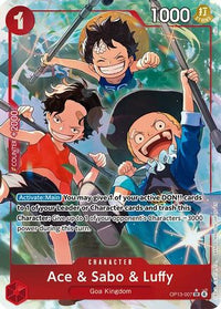 Ace & Sabo & Luffy (Alternate Art) (OP13-007) - Carrying On His Will Foil