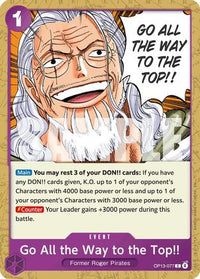 Go All the Way to the Top!! (OP13-077) - Carrying On His Will