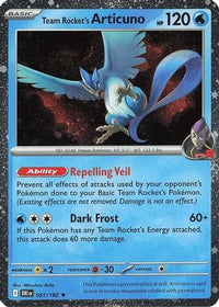 Team Rocket's Articuno (Cosmos Holo) (51/182)  - Miscellaneous Cards & Products Holofoil
