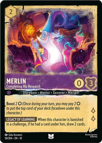 Merlin - Completing His Research (58/204) - Whispers in the Well Holofoil