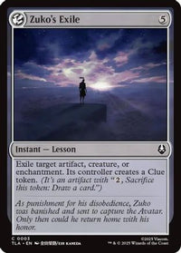 Zuko's Exile (TLA-003) - Avatar: The Last Airbender Foil