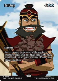 Bribery (Borderless) (TLE-010) - Avatar: The Last Airbender: Eternal-Legal Foil
