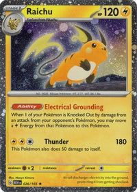Raichu (Cosmos Holo) (26/165)  - Miscellaneous Cards & Products Holofoil
