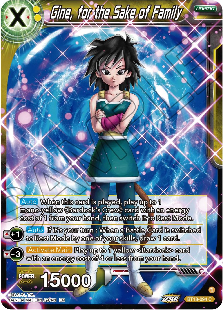 Gine, for the Sake of Family (BT18-094) [Dawn of the Z-Legends] - POKÉ JEUX
