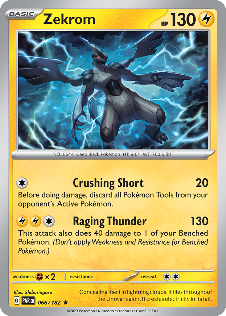Zekrom (Paradox Rift Stamped) (66) - Miscellaneous Cards & Products Holofoil