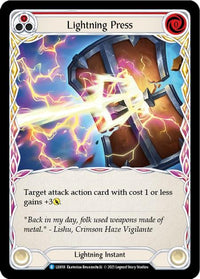 Lightning Press (Red) [LXI018] (Tales of Aria Lexi Blitz Deck) 1st Edition Normal - POKÉ JEUX