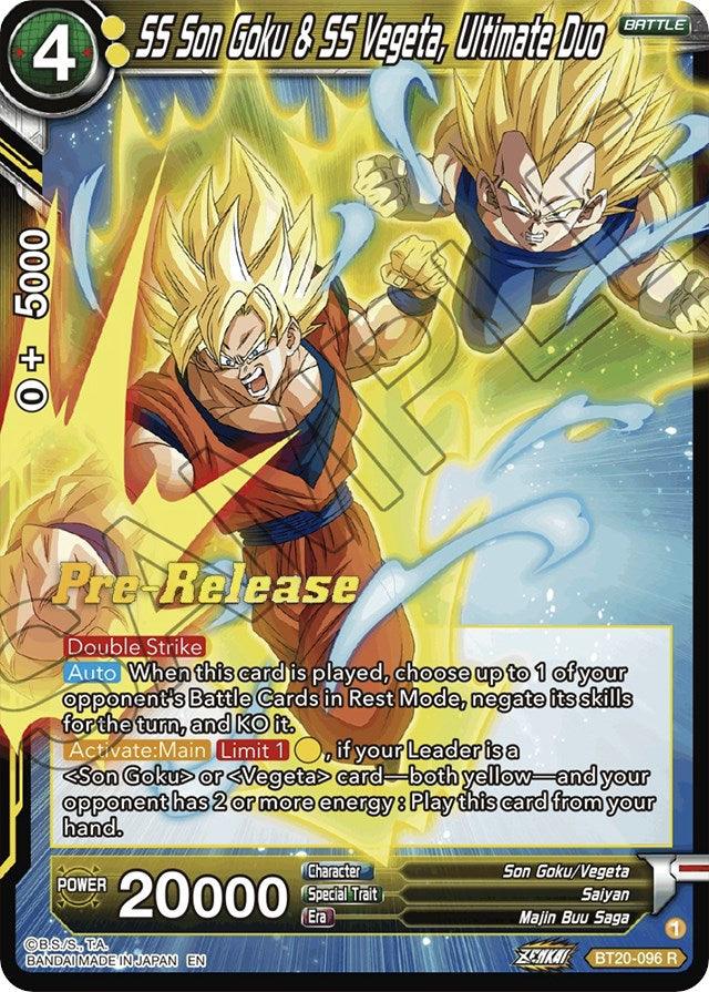 SS Son Goku & SS Vegeta, Ultimate Duo (BT20-096) [Power Absorbed Prerelease Promos] - POKÉ JEUX