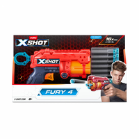 X-SHOT - EXCEL FURY 4 BLASTER (w/16 DARTS) — LOT × 6 (Special Order)