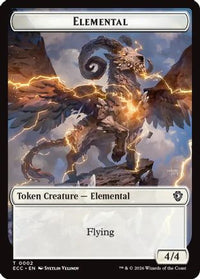 Elemental (0002) // Elemental (0009) Double-Sided Token (ECC-2 // 9) - Commander: Lorwyn Eclipsed Foil