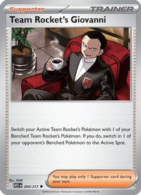Team Rocket's Giovanni (204) - ME Ascended Heroes Reverse Holofoil